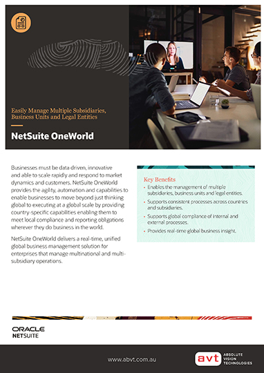 NetSuite - OneWorld Module DS