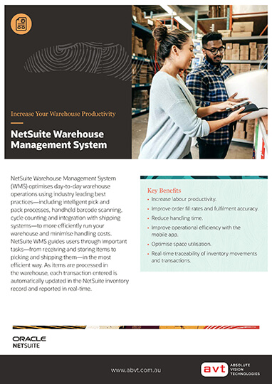 AVT NetSuite WMS Module