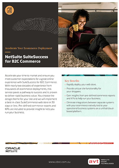 AVT SuiteCommerce SuiteSuccess b2b Commerce DS