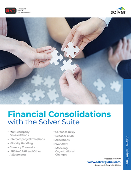AVT Solver Financial Consolidations DataSheet