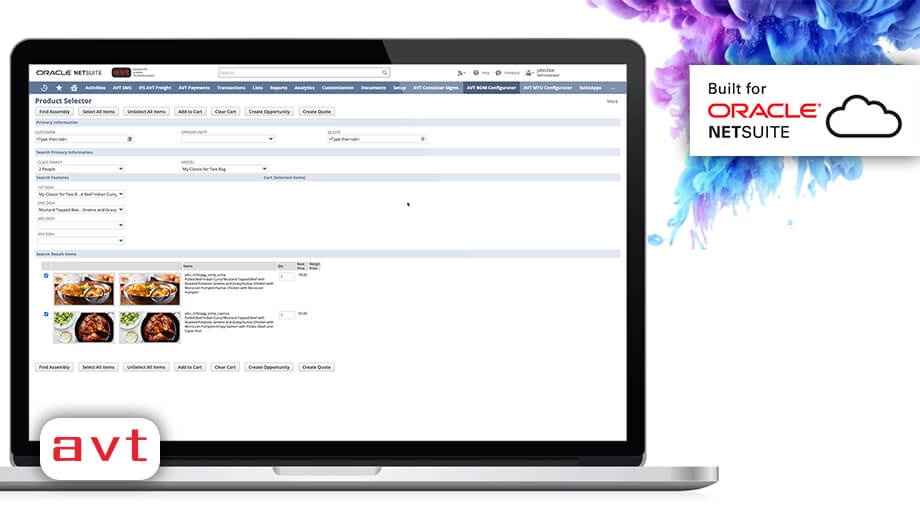 AVT SuiteApp - AVT Product Configurator & CPQ for NetSuite